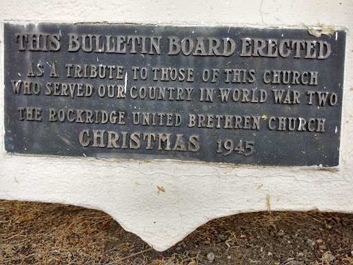 United Brethren Church WWII Tribute
