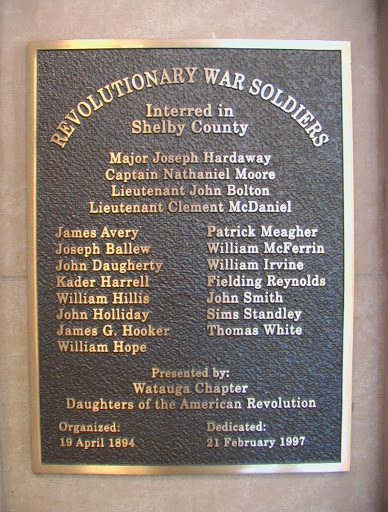 Revolutionary War Soldiers Interred In Shelby County