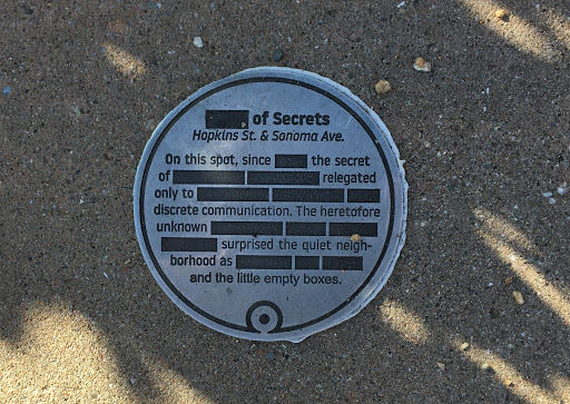 North Berkeley (Redacted) Guerrilla Plaque