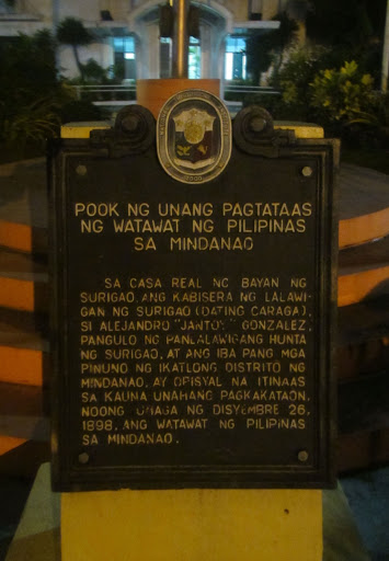 Site of the first Philippine Flag raising in Mindanao historical marker