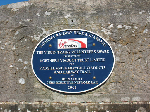 Restoration plaque for Merrygill Viaduct