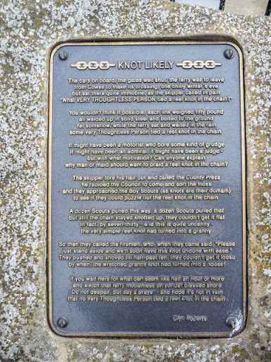 Poem on Plaque, East Cowes, Isle of Wight