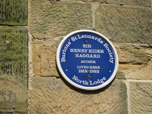 Blue plaque on North Lodge