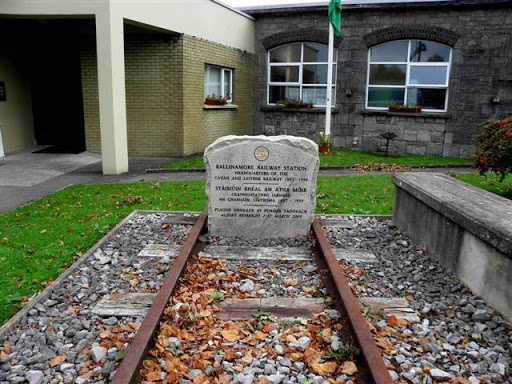 Plaque and section of track, Ballinamore