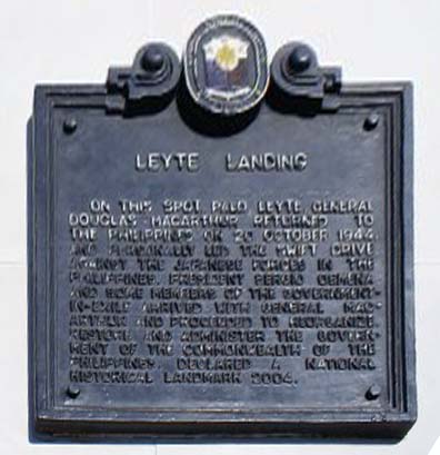 Leyte Landing historical marker