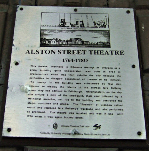 Alston Street Theatre plaque