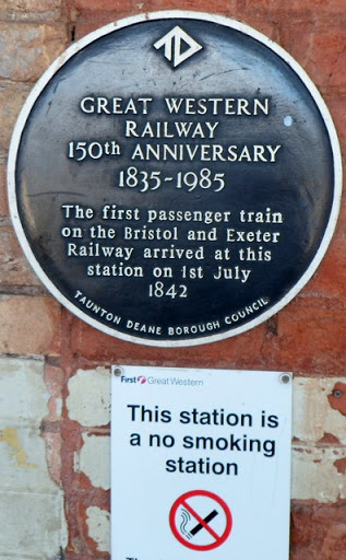 GWR anniversary plaque, Taunton railway station