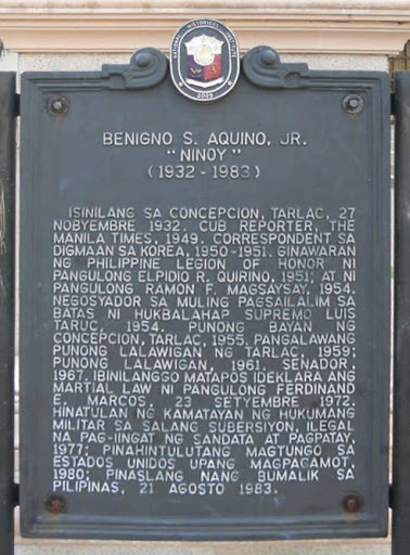 Benigno S. Aquino, Jr. historical marker