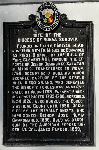 Site of the Diocese of Nueva Segovia historical marker