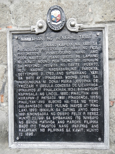 Church of General Trias historical marker