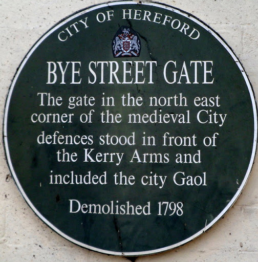 Bye Street Gate plaque, Hereford