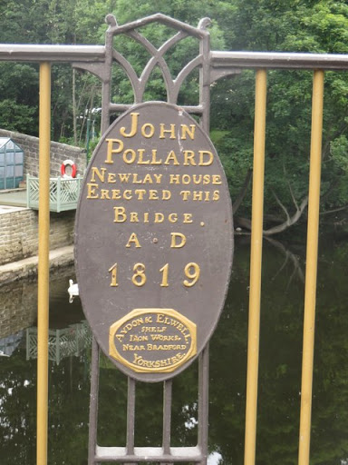 Plaque on Newlay Bridge