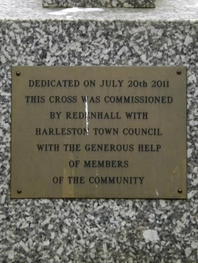 Plaque on the Memorial off Church Lane