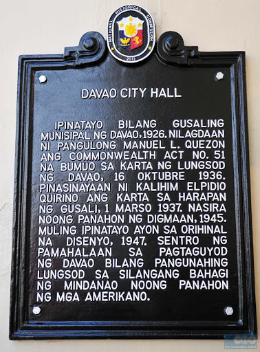 Davao City Hall historical marker