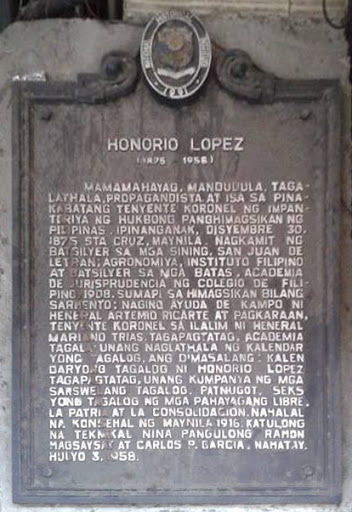 Honorio Lopez historical marker