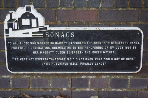 Stratford upon Avon Canal Society plaque
