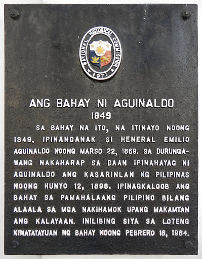 The House of Aguinaldo historical marker