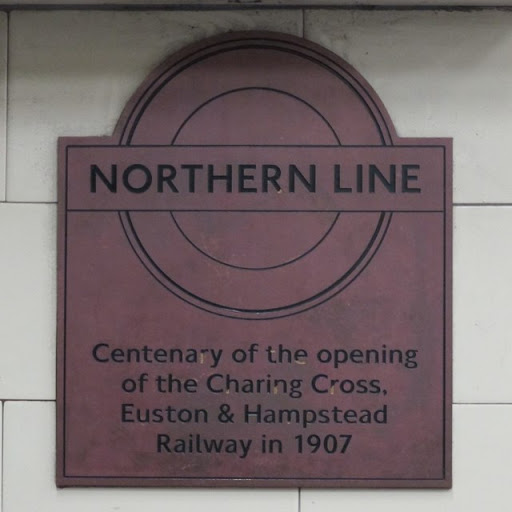 Plaque in Belsize Park tube station