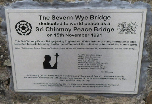 Sri Chinmoy Peace Bridge plaque,  Aust