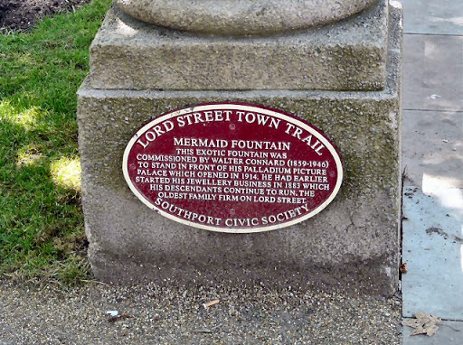 Lord Street Town Trail: Mermaid Fountain Plaque