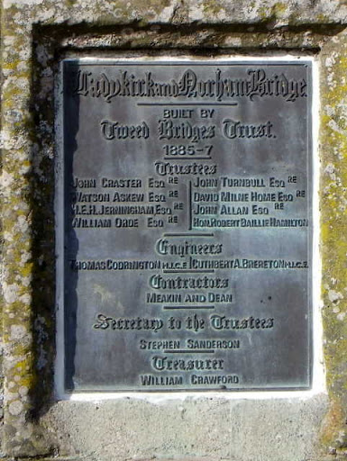 Plaque, Ladykirk and Norham Bridge