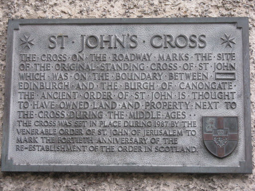 St John's Cross plaque