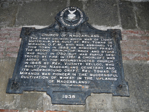 Church of Nagcarlang historical marker