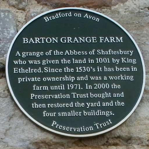 Barton Grange Farm plaque, Bradford-on-Avon