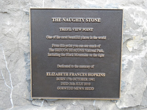The plaque on the Naughty Stone