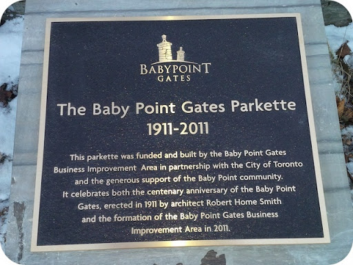 The Baby Point Gates Parkette 1911-2011