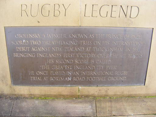 Plaque on Obolensky's Monument