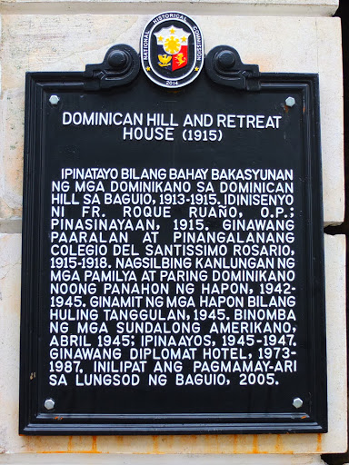 Dominican Hill and Retreat House historical marker
