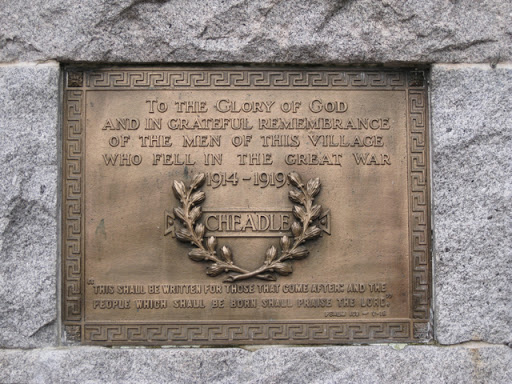 Cheadle War Memorial, Manchester Road: 2