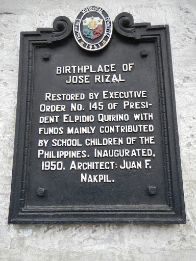 Birthplace of Jose Rizal historical marker