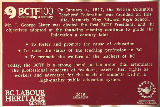 BC Teachers' Federation 100 Years