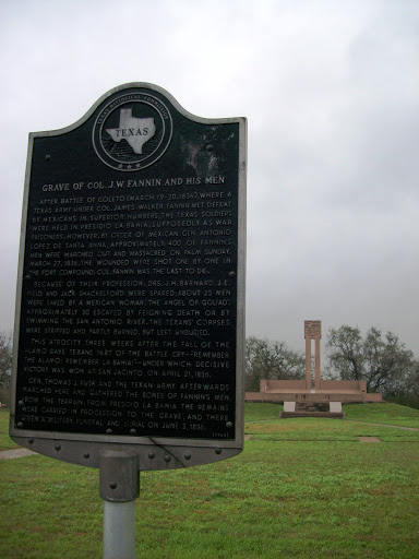 Grave of Col. J. W. Fannin and His Men