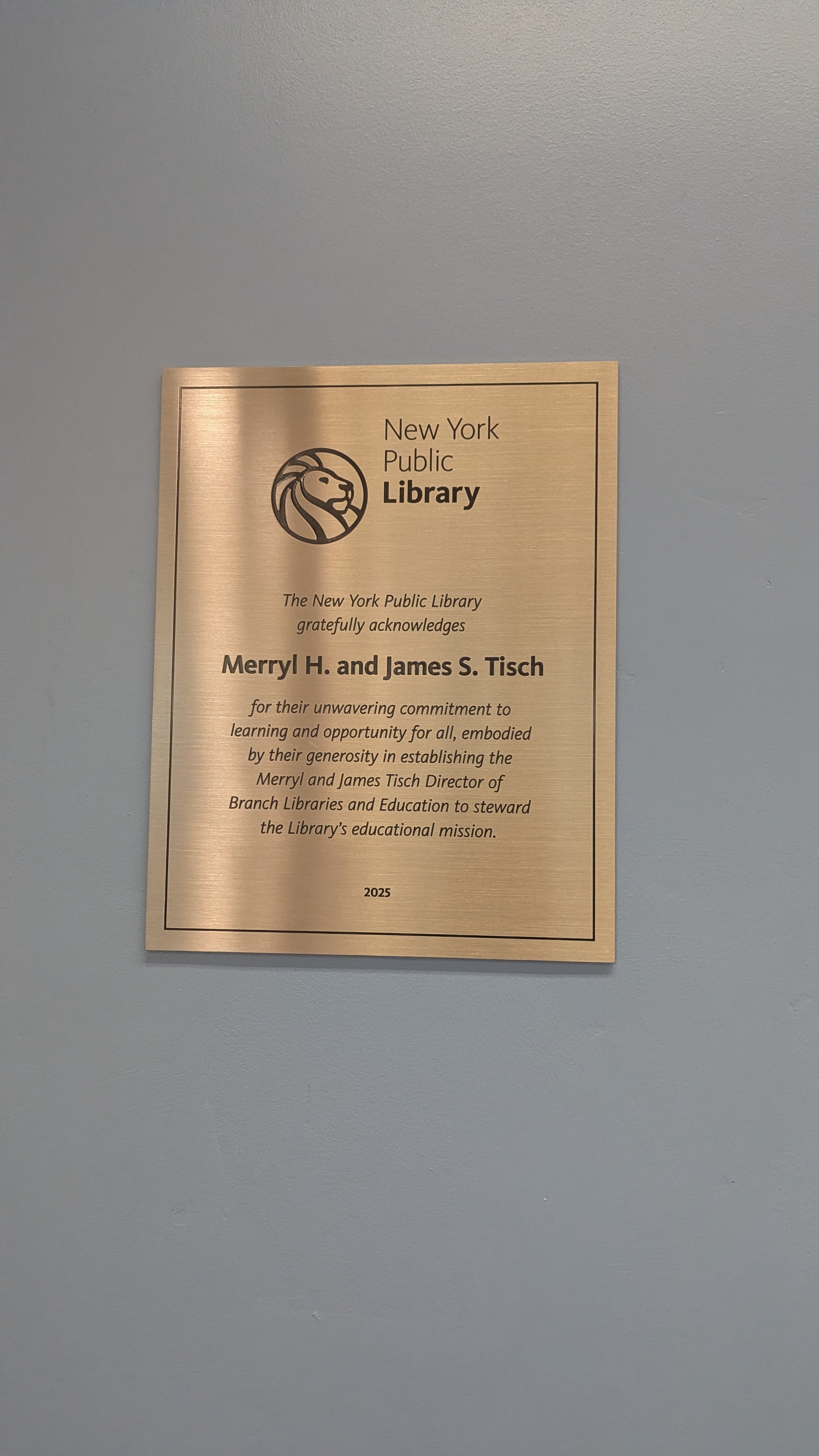 Merryl H. and James S. Tisch
