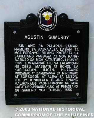 historical marker of Agustin Sumuroy