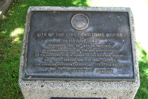Honolulu Customs Office marker