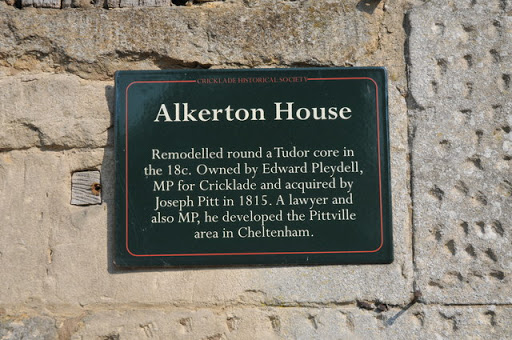 Plaque on Alkerton House, Cricklade
