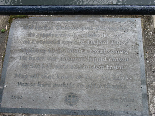 A plaque beside the River Thames in Maidenhead