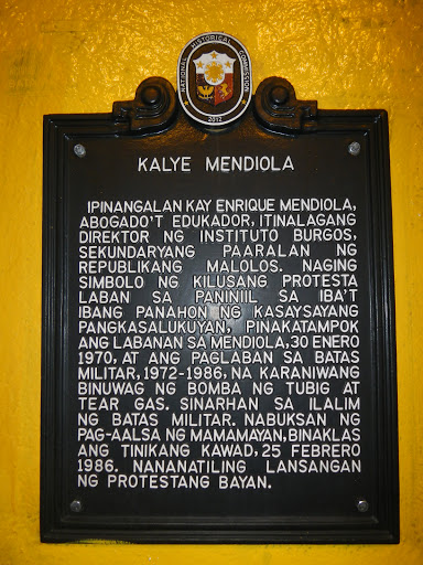 Mendiola Street historical marker