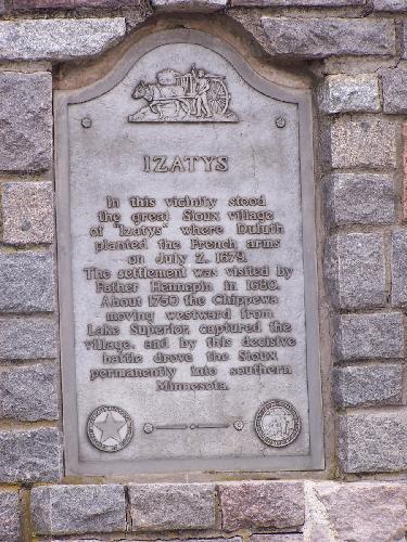 Izatys Historical Marker Inscription