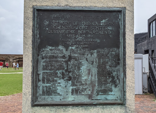 In Memory of the Garrison Defending Fort Sumter During the Bombardment