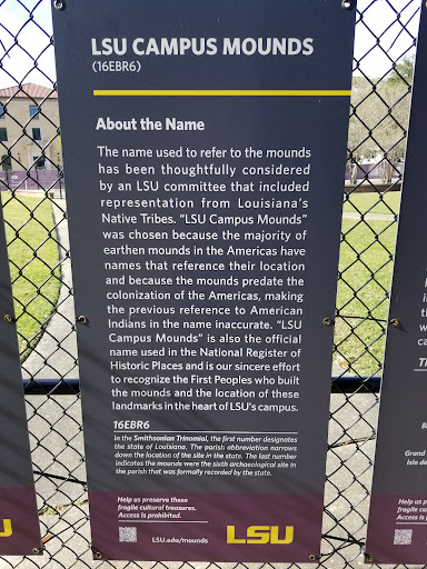 LSU Campus Mounds - About the Name