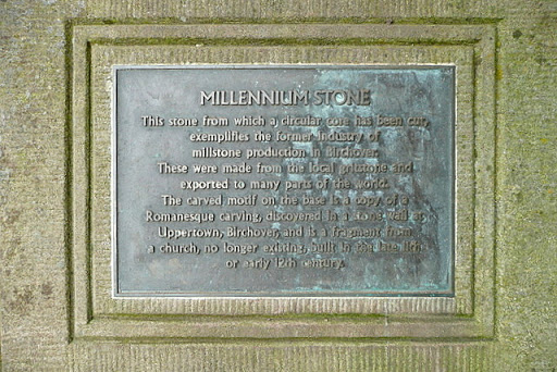 Birchover millennium stone plaque