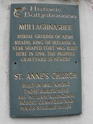 Plaque, Church Lane,Ballyshannon