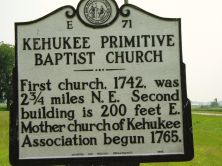 KEHUKEE PRIMITIVE BAPTIST CHURCH