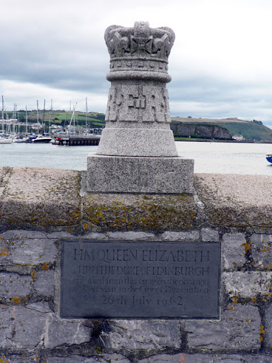 Commemorative plaque and granite crown - Plymouth Barbican