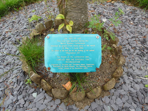 Plaque at the Tree of Life at The Hayes Conference Centre